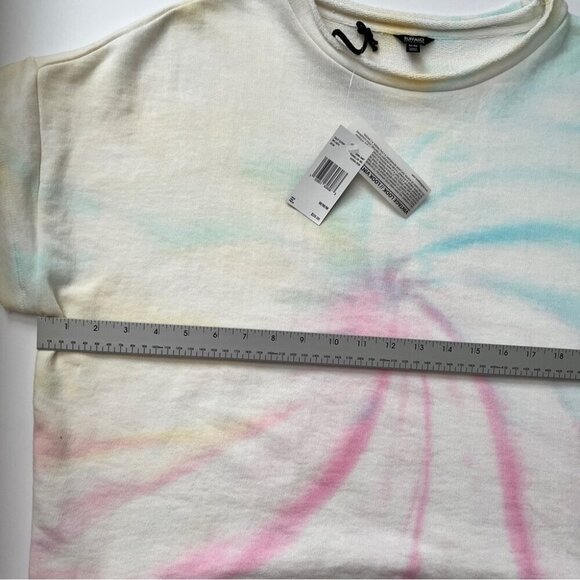 NWT Buffalo David Bitton Sweatshirt Caley Cutoff Swirl Baby Tie Dye Vintage Sz M - Picture 9 of 14